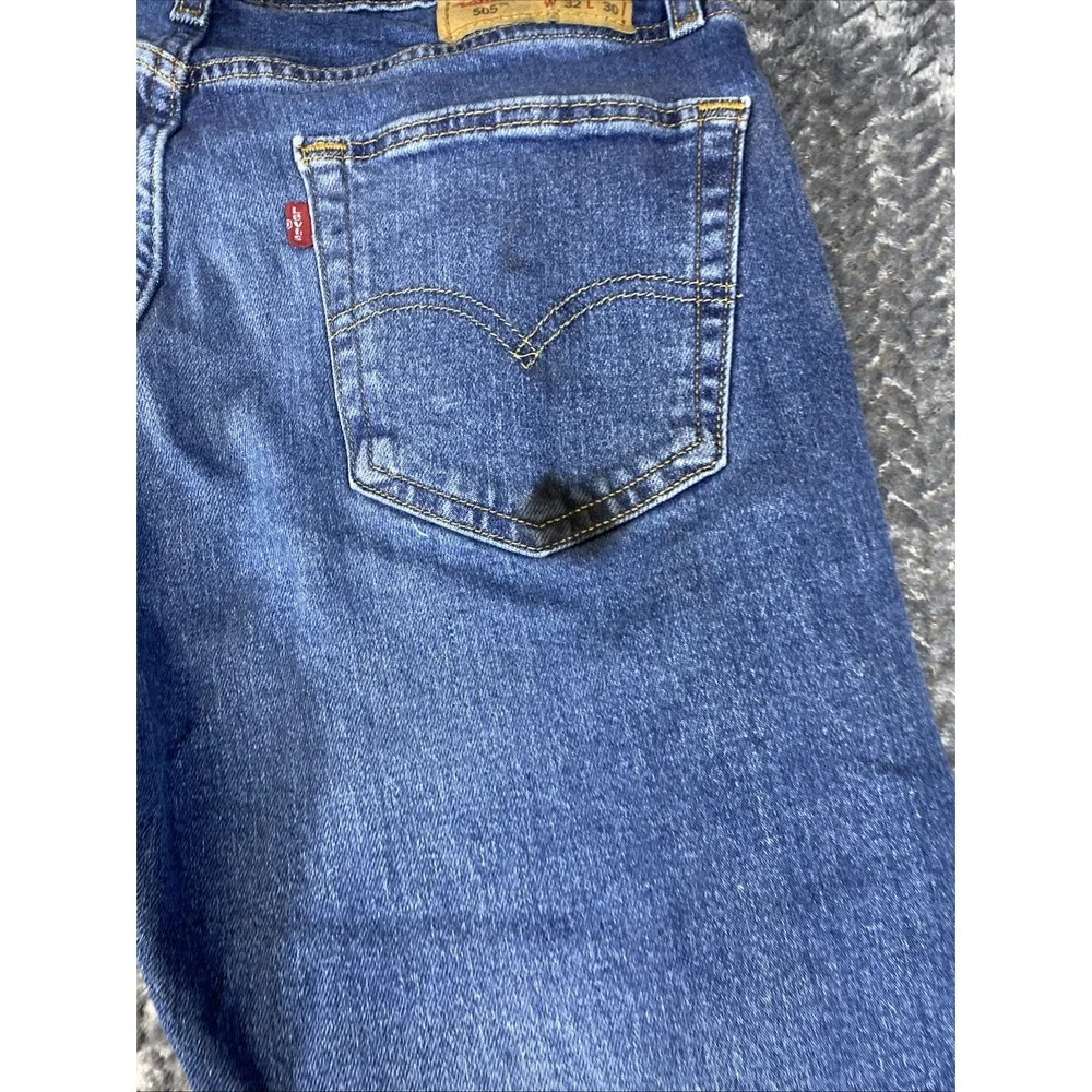 Levi's 505 Regular Fit Jeans Men's Size 32x30 Blue‎ Denim